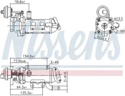 Радіатор відпрацьованих газів Nissens 989289