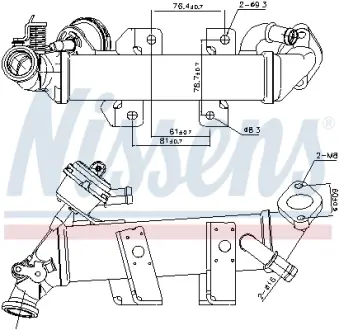 Радіатор відпрацьованих газів Nissens 989389