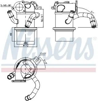 Радіатор віпрацьованних газів VW TIGUAN (2008) 2.0 TDI (вир-во) Nissens 989315