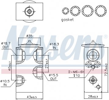 Расширительный клапан кондиционера nissens 999248