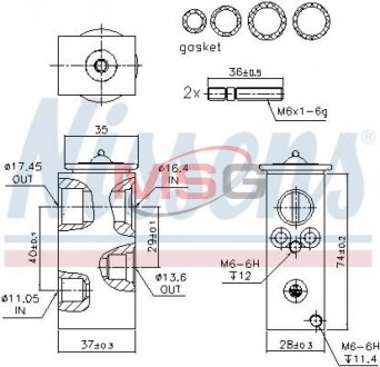 Расширительный клапан кондиционера nissens 999293
