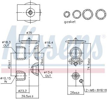 Расширительный клапан кондиционера nissens 999351