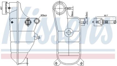 Розширювальний бачок nissens 996364 на Мерседес W124