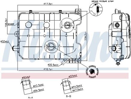 Розширювальний бак охолодження nissens 996021