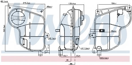 Розширювальний бак охолодження nissens 996244