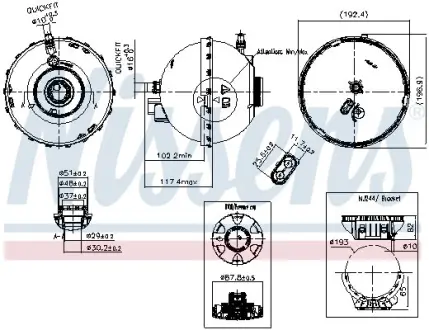 Розширювальний бак охолодження nissens 996262