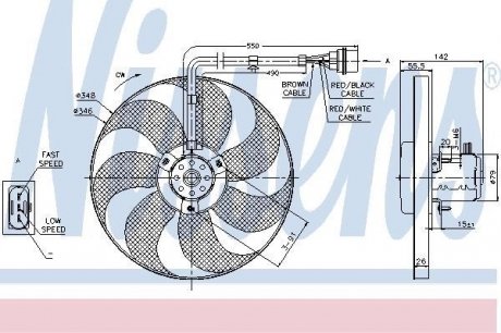 Вентилятор двигателя VAG (пр-во) nissens 85683