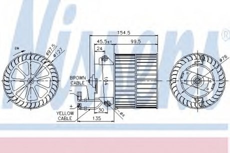 Вентилятор кабiни кондиц. nissens 87057