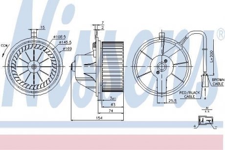 Вентилятор кабiни кондиц. nissens 87068 на Ауди 90