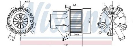 Моторчик (вентилятор) пічки nissens 87208
