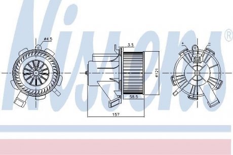 Вентилятор кабiни кондиц. nissens 87208 на Smart Fortwo