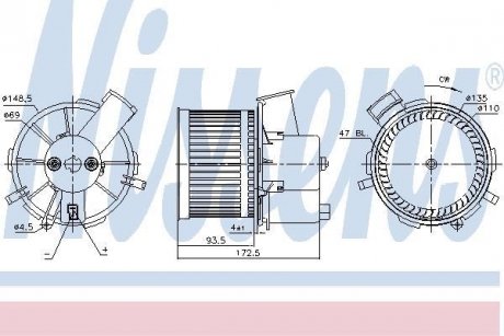 Вентилятор кабiни кондиц. nissens 87405 на Фиат Панда