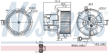 Вентилятор кабiни кондиц. nissens 87406 на Мерседес W212