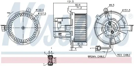 Вентилятор кабiни кондиц. nissens 87406 Мерседес W204