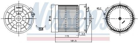 Вентилятор кабiни кондиц. nissens 87722 на Ниссан Qashqai j11