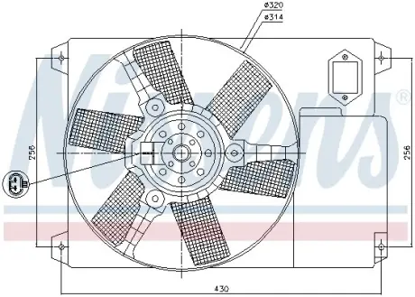 Вентилятор nissens 85020