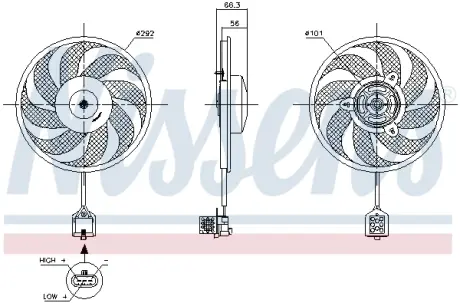 Вентилятор nissens 85596 Опель Комбо