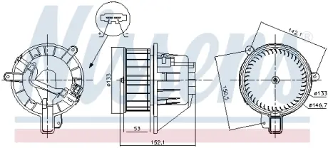 Вентилятор nissens 87546 Фольксваген Поло хэтчбек
