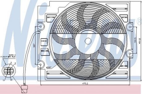 Вентилятор охлаждения двигателя nissens 85421