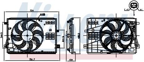 Вентилятор охлаждения радиатора nissens 850007