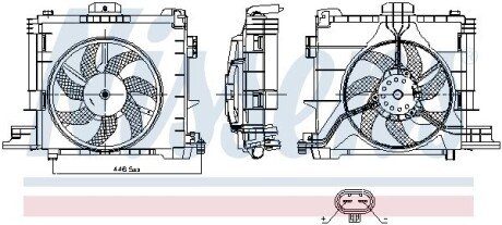 Вентилятор охлаждения радиатора nissens 850009