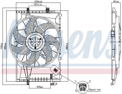 Вентилятор охлаждения радиатора nissens 850078