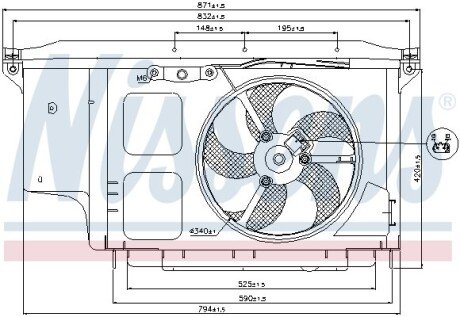 Вентилятор охлаждения радиатора nissens 85007