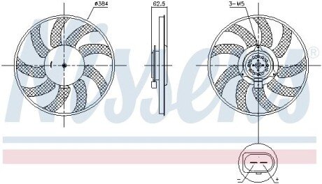 Вентилятор охлаждения радиатора nissens 850099 на Ауди А6 с7