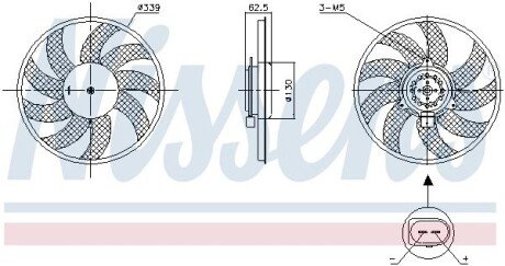 Вентилятор охлаждения радиатора nissens 850105 на Ауди А6 с7