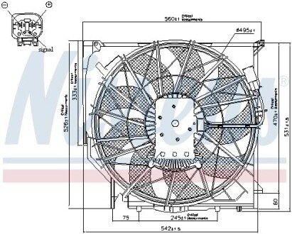 Вентилятор охлаждения радиатора nissens 85067 на Бмв Х3 е83