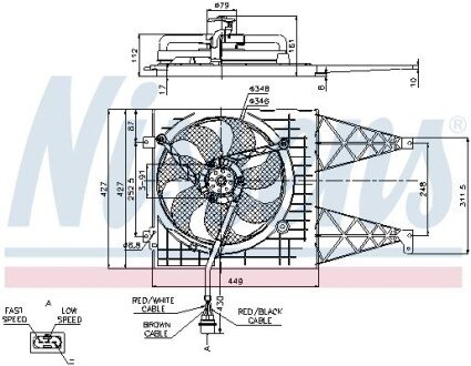 Вентилятор охлаждения радиатора nissens 85249