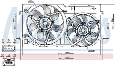 Вентилятор охлаждения радиатора nissens 85250