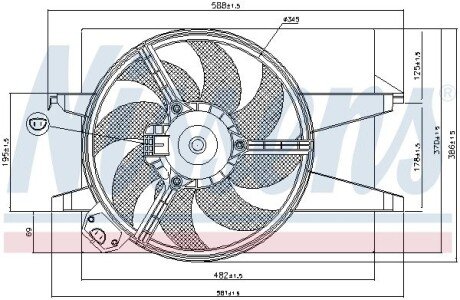 Вентилятор охолодження радіатора nissens 85583