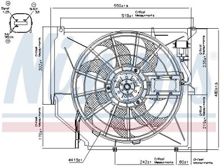Вентилятор охлаждения радиатора nissens 85649 на Бмв Е46