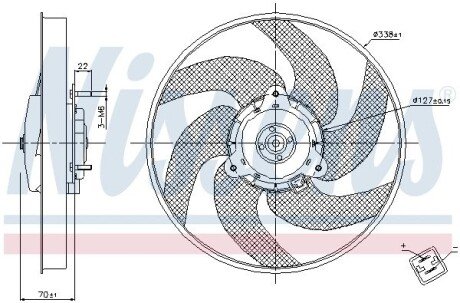 Вентилятор охолодження радіатора nissens 85667