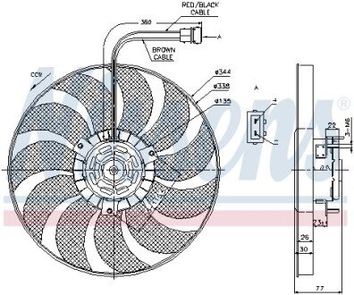 Вентилятор охлаждения радиатора nissens 85676