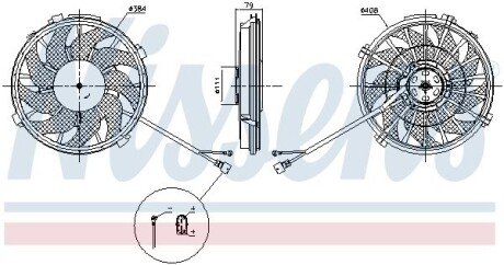 Вентилятор охлаждения радиатора nissens 85753