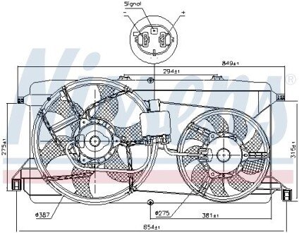 Вентилятор охолодження радіатора nissens 85826
