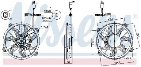 Вентилятор охлаждения радиатора nissens 85902