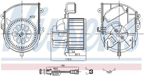 Моторчик (вентилятор) печки nissens 87651 на Ситроен Джампи