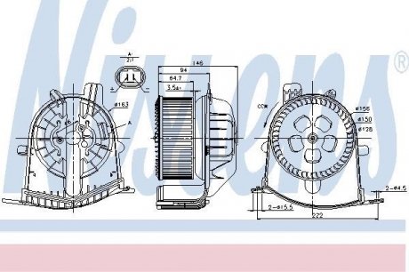 Вентилятор отопителя nissens 87038 на Рено Гранд Сценик