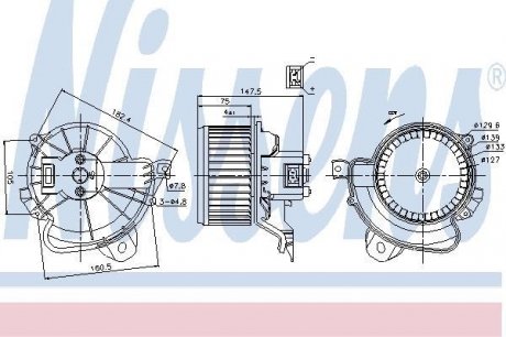 Вентилятор отопителя nissens 87086 на Фиат Гранде пунто