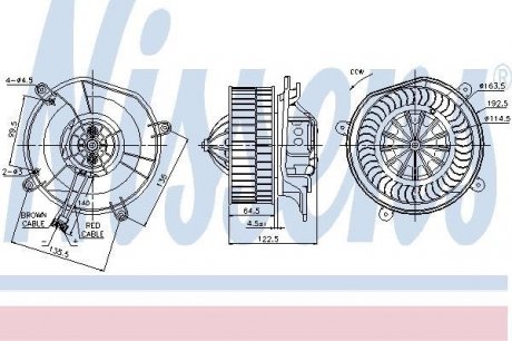 Вентилятор отопителя nissens 87103 на Мерседес W211