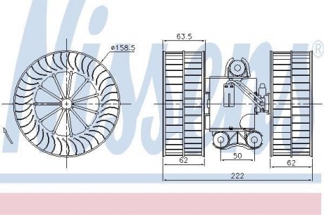 Вентилятор отопителя nissens 87212 на Мерседес Вито 639