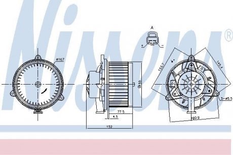 Моторчик (вентилятор) пічки nissens 87248 на Chevrolet Малибу