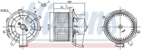 Вентилятор отопителя nissens 87290