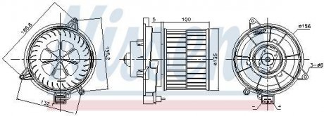 Вентилятор отопителя nissens 87311 на Форд Фьюжн