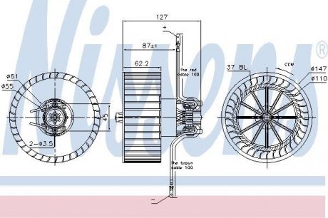 Вентилятор отопителя nissens 87402