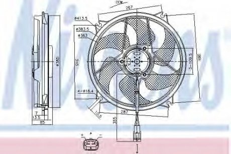 Вентилятор охолодження радіатора nissens 85790