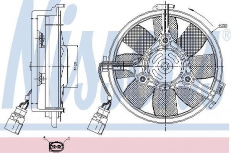 Вентилятор радиатора AUDI, SKODA, VW (пр-во) nissens 85547